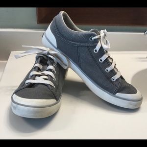 Teva Freewheel grey washed canvas sneakers.